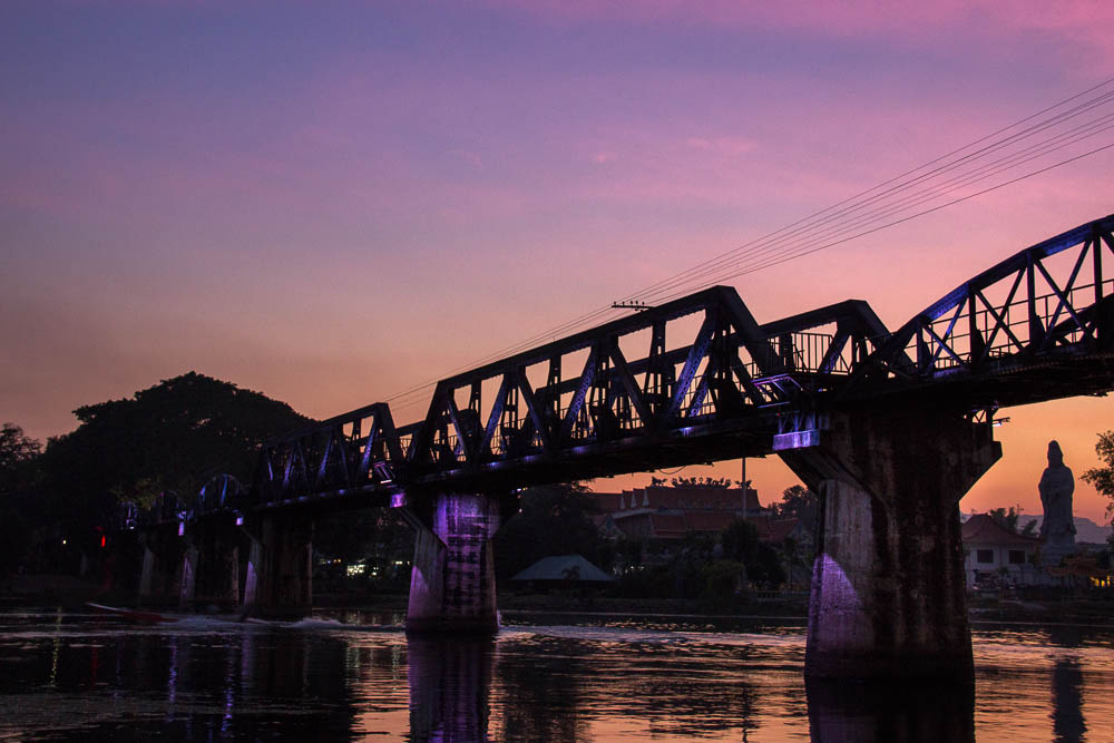 The bridge over the river Kwai. By the way: It's pronounced Kwae.