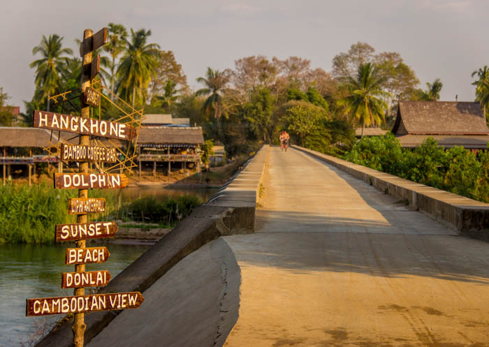 The old French Railroad Bridge - Connects Don Dhet with Don Khon.