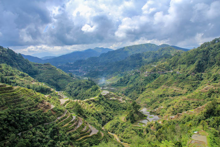 The terraces of Banaue. These are mud walled and after Batad, were not so impressive anymore.