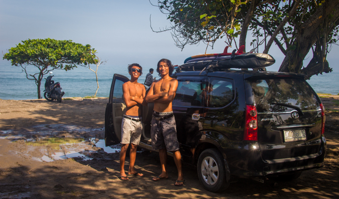 After a successful surf session.