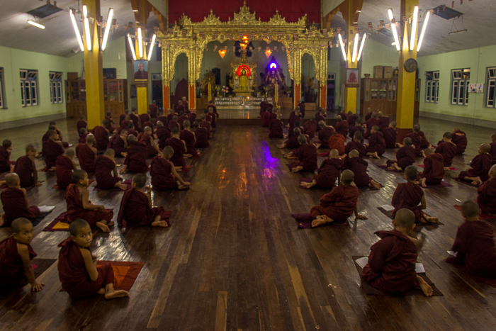 Chanting in the monastery