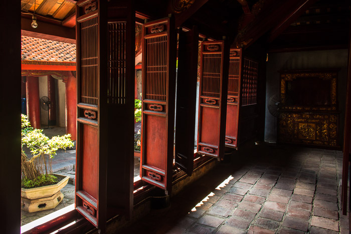 Inside the temple hall Hanoi