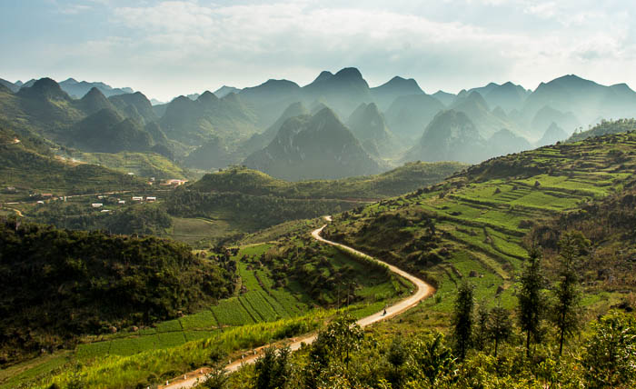 Riding through the North Vietnamese Hillside