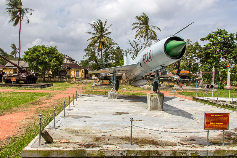 An old war plane in Hue, Vietnam