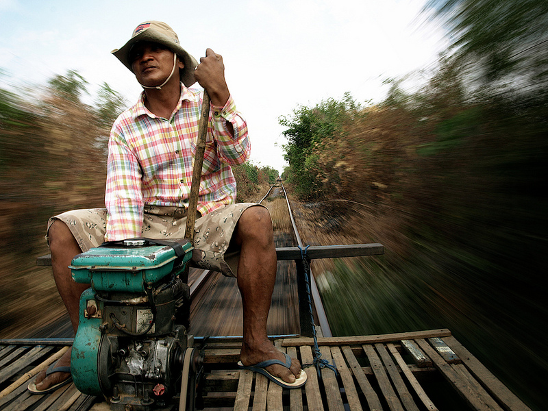 Bamboo Train Driver, Battambang