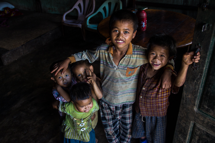 The children of our host in a Burmese village