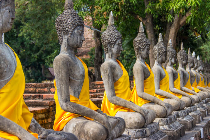Ayuttaya Thailand Budhas