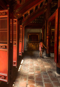 Serenity inside the temple Hanoi