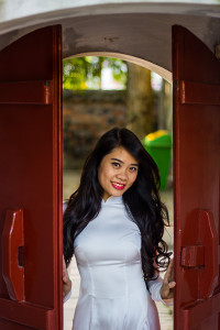 A Vietnamese beauty posing Hanoi