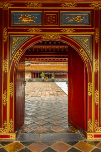 Gate at imperial citadel, Hue, Vietnam