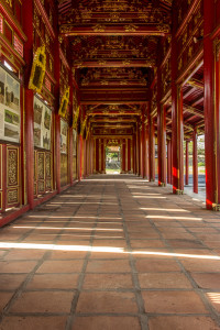 Hallway at imperial citadel, Hue, Vietnam
