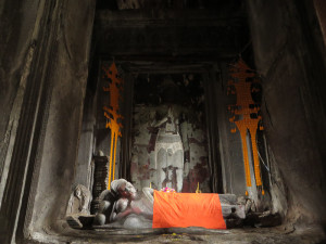 Reclining Buddha inside Angkor Wat